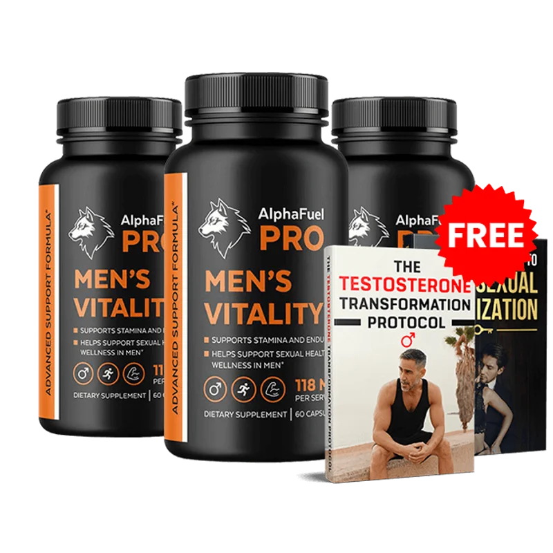 AlphaFuel Pro Men's Wellness Health — 3 Bottle / 90 Day Pack